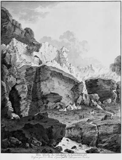 Glaciers of Grindelwald by Johann Ludwig Aberli